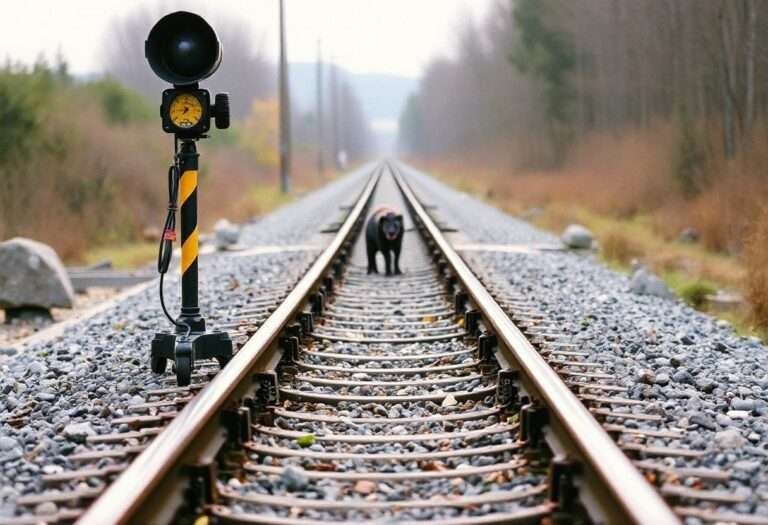 a deterrent system on railway for animals